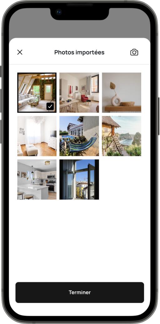 Module de photos de l'application Loftely